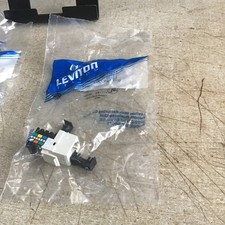 Quick Port Leviton 6-Wire Modular Jack 40836-WCP White Qty: 9