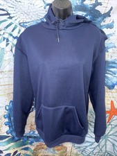SHEIN Women  s M Navy Blue Graphic Tie Hoodie