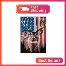 KTHOFCY 5D DIY Diamond Painting Kits for Adults Kids American Flag Deer Full Dri