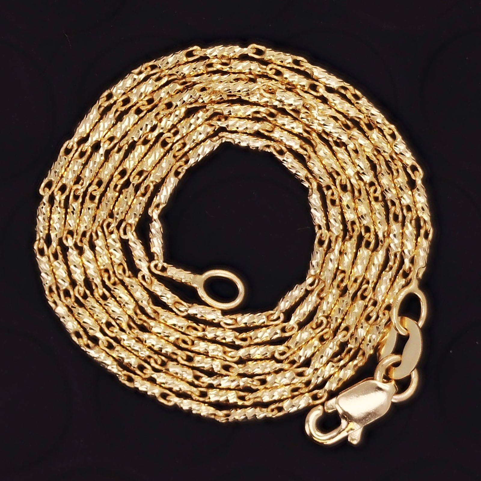 What Is A Raso Chain Pattern Italian 14k Yellow Gold Solid Diamond Cut Raso Chain Necklace 18