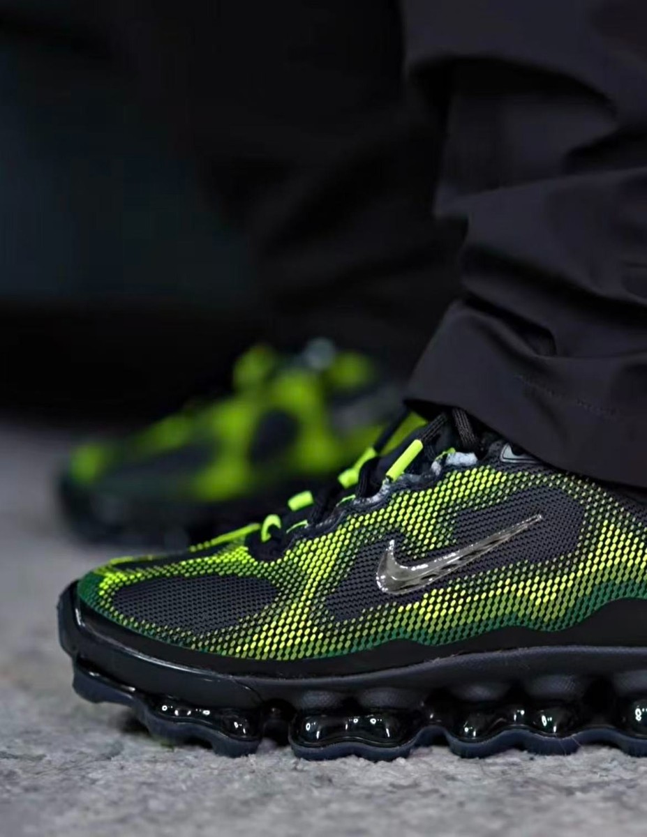 Nike AIR LIQUID MAX Non-slip Wear-resistant Running Shoes Men's Black Green — product photo 1 of 5