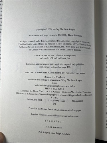 Alexander: The Ambiguity of Greatness by Guy MacLean Rogers (2004 HCDJ, 1st ed.) - Picture 4 of 4
