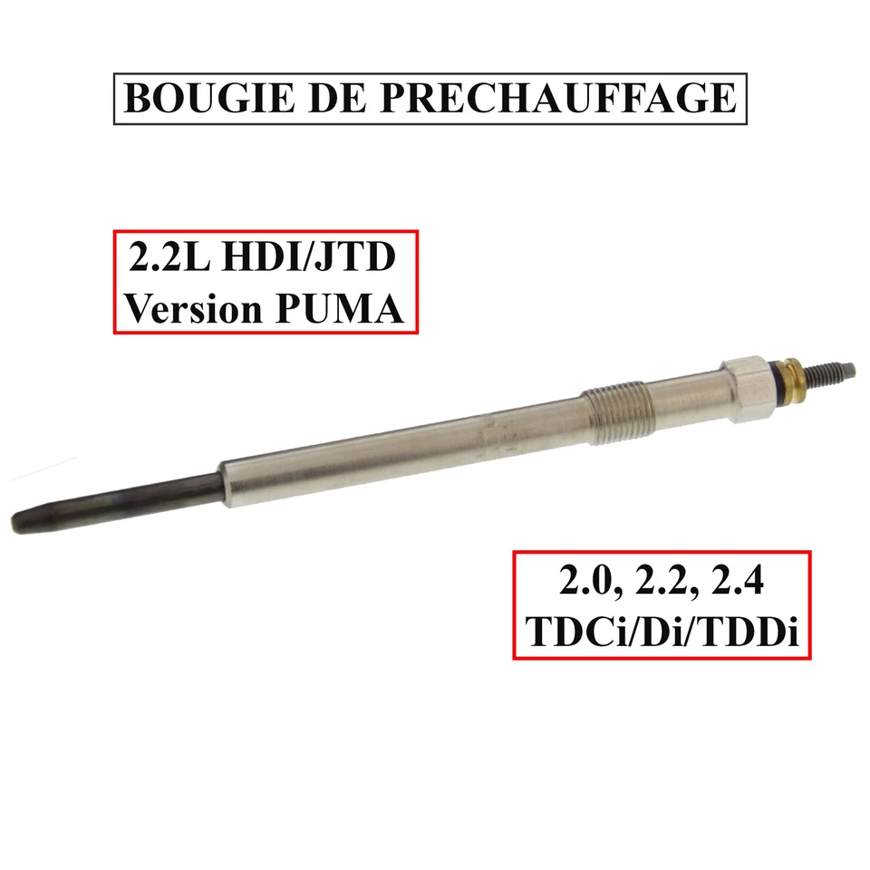Bougie de préchauffage pour Galaxy Mondeo Transit 2.0 2.2 2.4 TDCi TDDi - Photo 3/3
