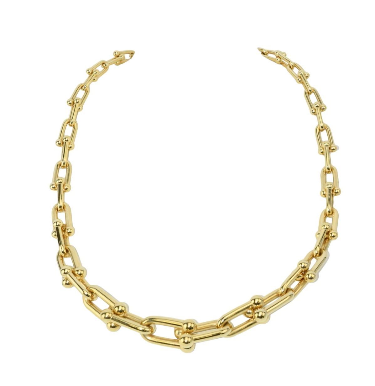 Tiffany & Co. HardWear 18k Yellow Gold Graduated Link Necklace Box ...