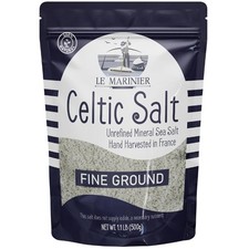 Celtic Salt Organic Fine Ground, 1.1lb - 18oz. Mineral Rich. 100 Natural