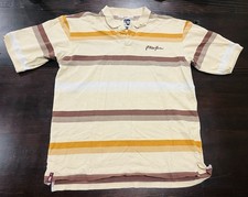 Phat Farm Vintage Y2K Short Sleeve Striped Polo Shirt 2XL Baggy Hip Hop