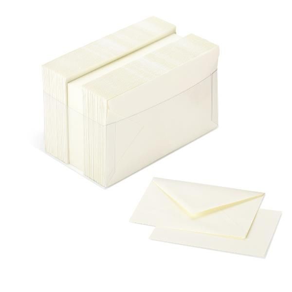 FAVINI Biglietto con busta - confezione con 100 cartoncini + 100 buste colore avorio - Immagine 2