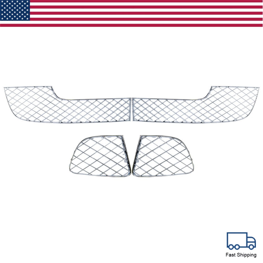Bentley Continental GT 2012-2015 Lower Bumper grilles 4 pcs Chrome