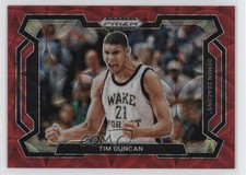 2024 Panini Prizm Draft Picks Red Scope Variations 50/88 Tim Duncan #63 HOF 9x1