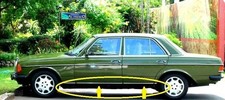 Mercedes Benz W123 Limousine 4 T&uuml;ren Chrom Niedriger Side Molding Rand Set 8 Pcs
