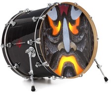 Vinyl Decal Skin for 20" Bass Kick Drum Head Tiki God 01