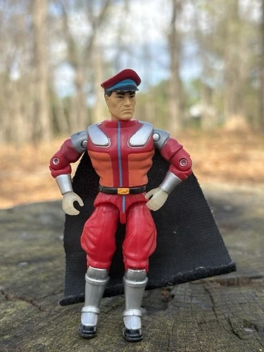 M. BISON - VINTAGE Street Fighter x GI Joe Action Figure with Black Cape