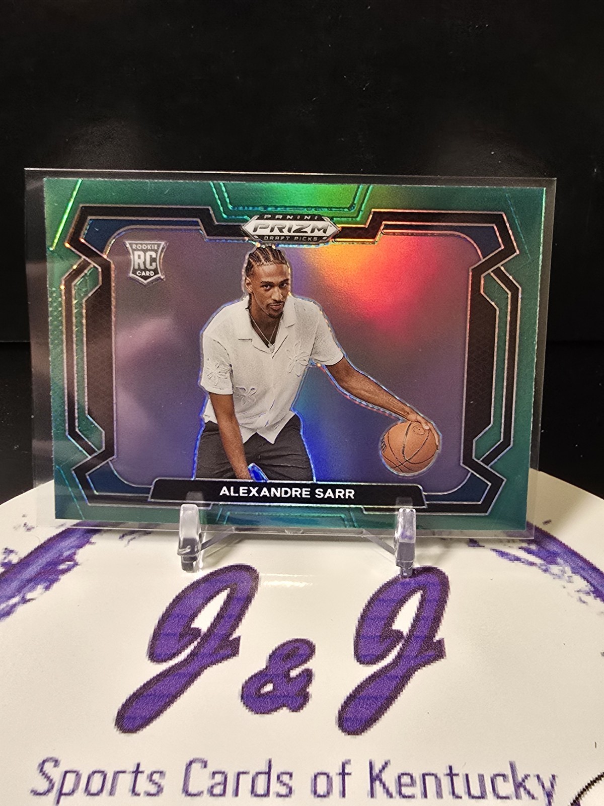 Alexandre Sarr Rookie Card Green Variation Prizm 2024 Prizm Draft Picks #52