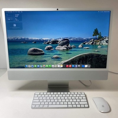 2024 Apple iMac 24'' M4 8 Core 4.5GHz 16GB RAM 256GB SSD Silver A3247
