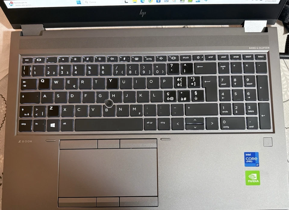 HP ZBOOK FURY 15-G8-15,6”FHD-I7-11850H-SSD512-32GB RAM DDR4-NVIDIA T1200 - Immagine 2 di 4