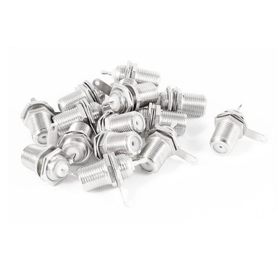 15 Pcs F Jack Type Chassis Panel Mount Socket Adapter Female Soldering Connector