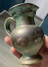 Joli Petit Pichet en Grés Céramique signé Jean MARAIS Couleur Vert