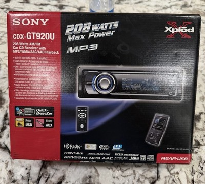  ️SUPER RARE SONY CDX-GT920U W/REMOTE & WIRING HARNESS OG BOX   NEW Xplōd EQ