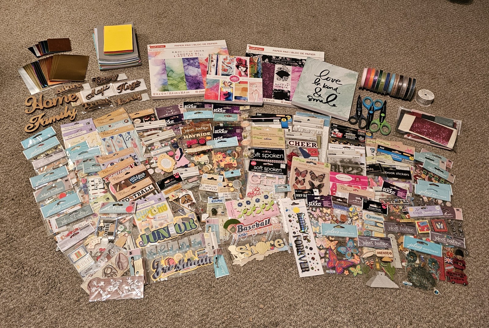 Huge Scrapbooking Lot 105 Plus Jolees Boutique Recollections 3D Embellishments