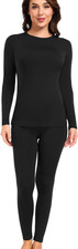 Women'S Fleece Lined Thermal Underwear Set Long Johns Base Layer Set for Women W