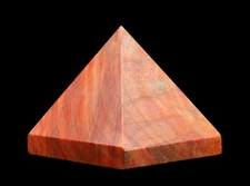 160MM Red Carrot Jasper Pyramid Healing Energy Chakra Spiritual Meditation