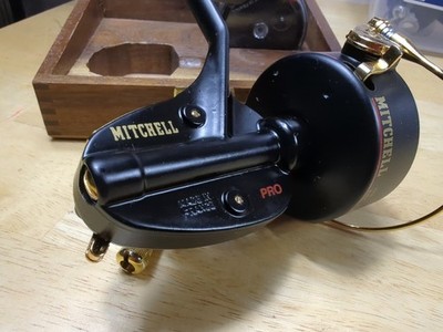 Very Rare Vintage Mitchell 300 PRO GOLD. In Wood Box. Read