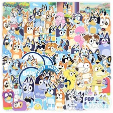 Sticker Set 50PCS Bluey Dog Cartoon Graffiti Waterproof Decals