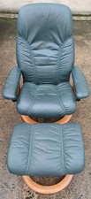 Ekornes Stressless Small Leather Armchair and Footstool- FREE / At Cost Delivery
