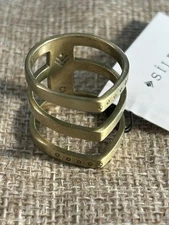 Silpada KR Brass “Levels” Ring KRR0125 Size 9 Layered Tiered Retired New