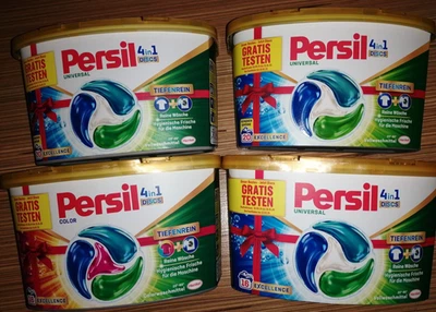 Persil 4in1 Discs universal Vollwaschmittel und Color Waschmittel insgesamt 72WL - Bild 1 von 4