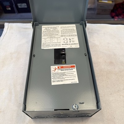 SQUARE D QO2100NRB 100 AMP CIRCUIT BREAKER ENCLOSURE 2P 120/240 VAC OUTDOOR NEW