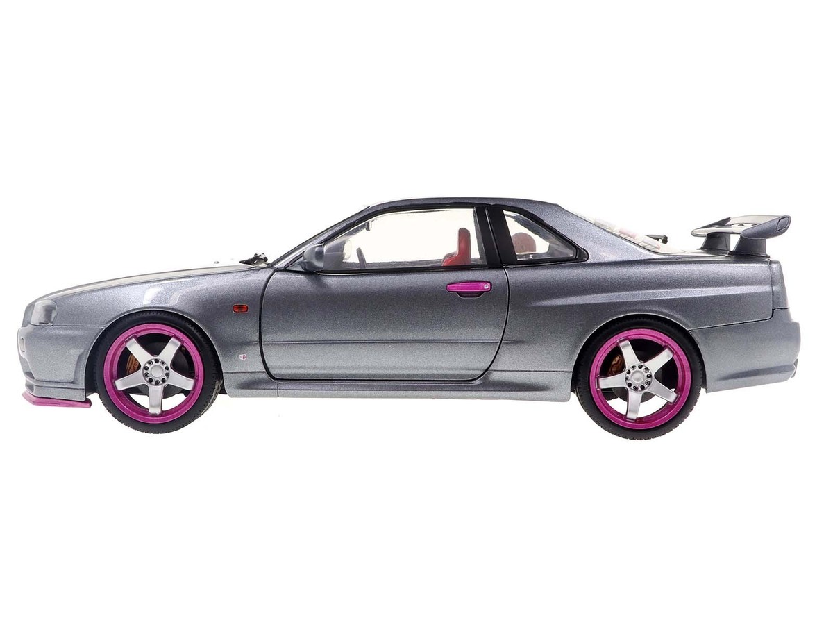 1999 NISSAN SKYLINE GT-R (R34) RHD SILVER 1/18 DIECAST MODEL BY