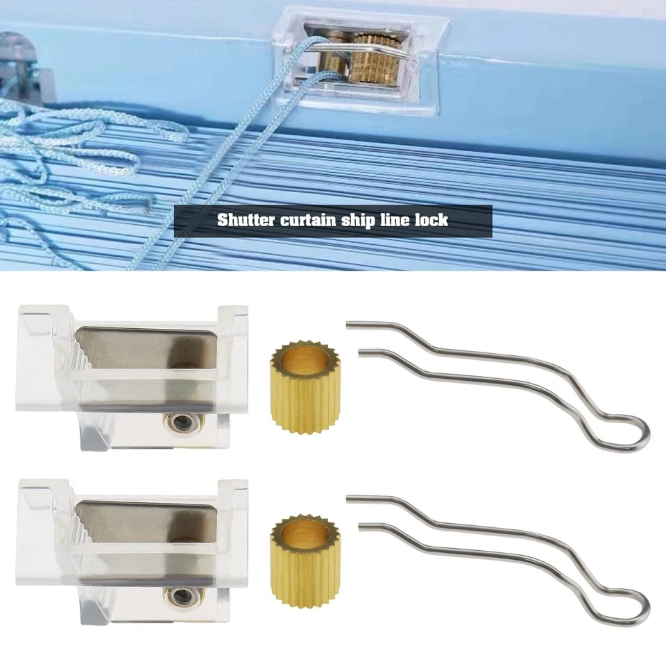 4 Pezzi di Tende con Chiusura A Cavo Persiane Meccanismo di Supporto Pezzi di... - Immagine 2 di 4