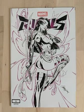 Marvel Rivals Ignite #1 J. Scott Campbell|B &W sketch | Psylocke |Ltd 1000 | JSC