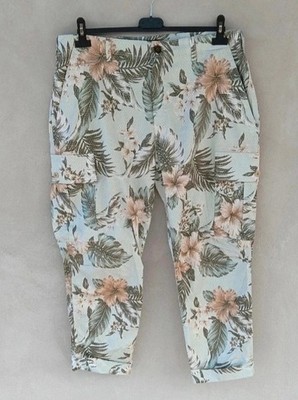 Mason's Damen Cargohose, Gr. 48, Baumwolle tropisches Blumenmuster