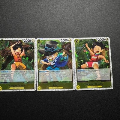 Monkey.D.Luffy & Sabo & Portgas.D.Ace ST13 Pirate Foil - One Piece TCG Set NM