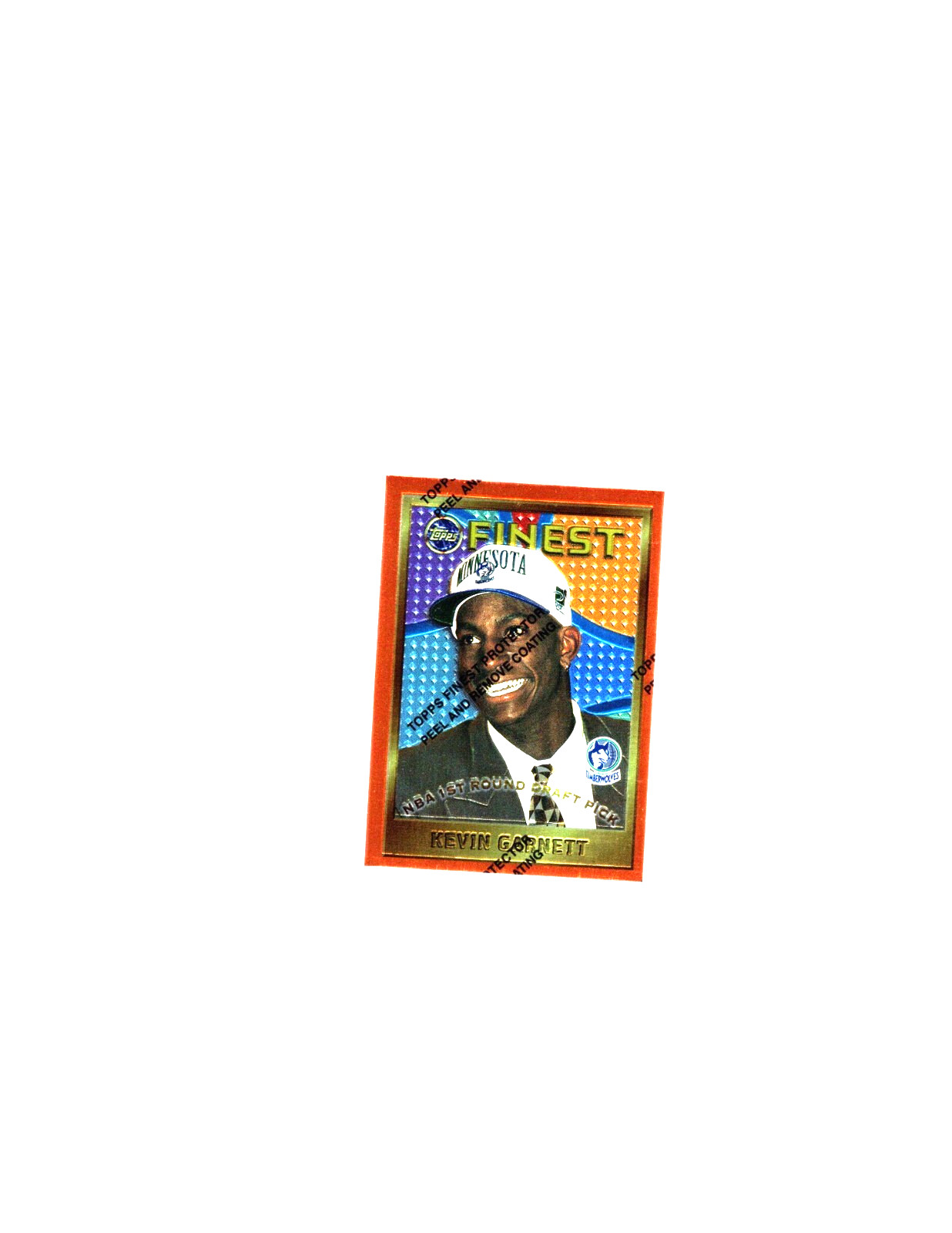 1995-96 Topps Finest Basketball #115 Kevin Garnett rookie