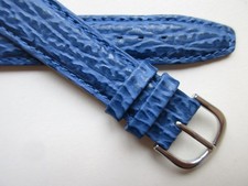 Aegean Blue Shark print 18 MM leather watch band strap