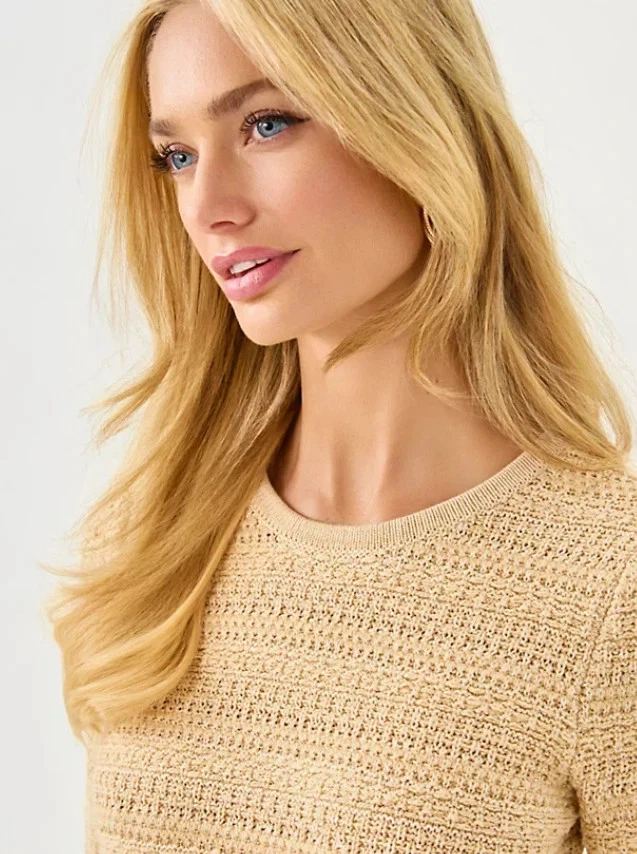 NWT Lilly Pulitzer Rhysa Sweater Dress Rattan Metallic Marl , Choose Size - Image 3 of 4