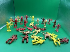 Large Assorted Lot Vintage Figurines Toys Cowboys  Indians Marx MPC Etc