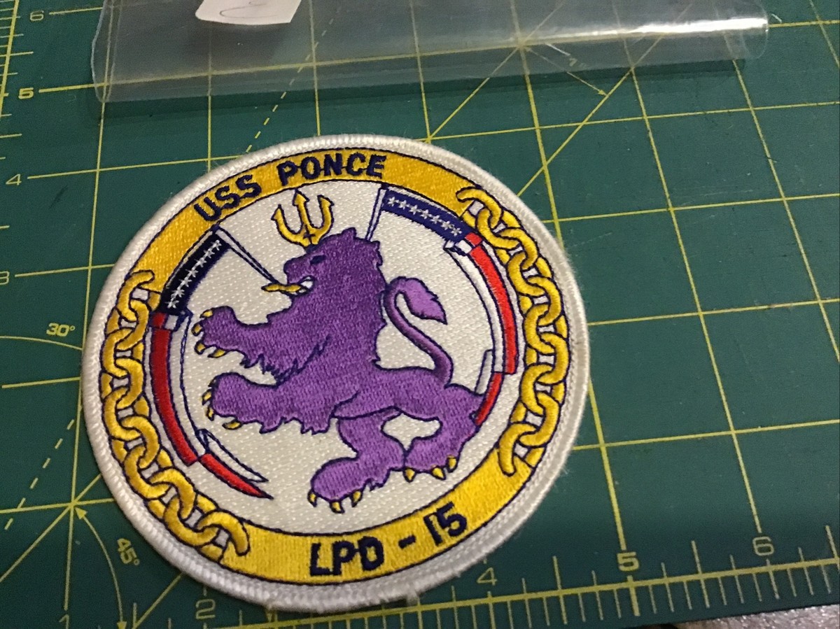 VINTAGE US NAVY PONCE LPD-15 JACKET PATCH | eBay