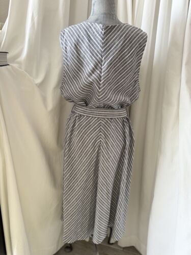 Nanette Lepore Linen Sleeveless Tie Waist Dress Sz 16 - Picture 3 of 10
