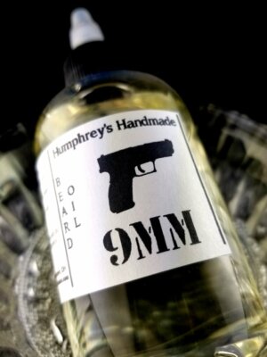 Large 4oz 9MM Coffee and Leather Men's Beard Oil Thick Hair Softener 2A