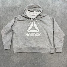 Reebok CrossFit Hoodie Adult XL Gray Spell Out Front Athleisure Fitness Gym Work