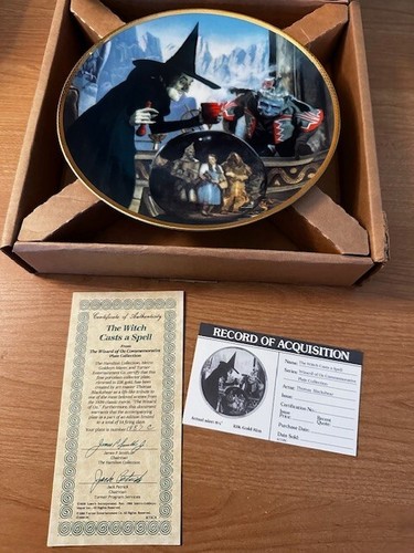 Set of 9 The Wizard of Oz Commemorative Plate Collection. Hamilton Collection - Picture 5 of 24