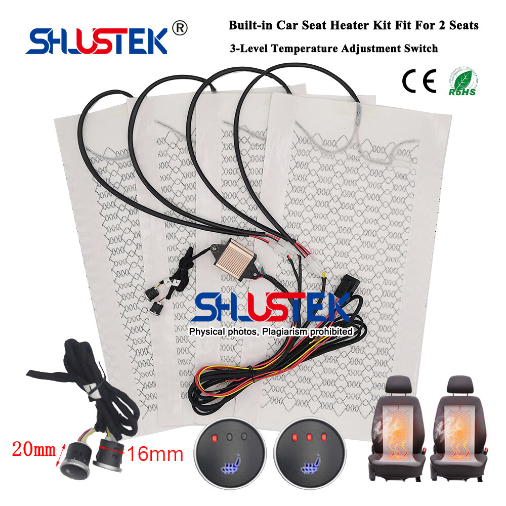 Universal Car Seat Heating Pad Car Seat Heater Kit Fit 2 Seats 12V