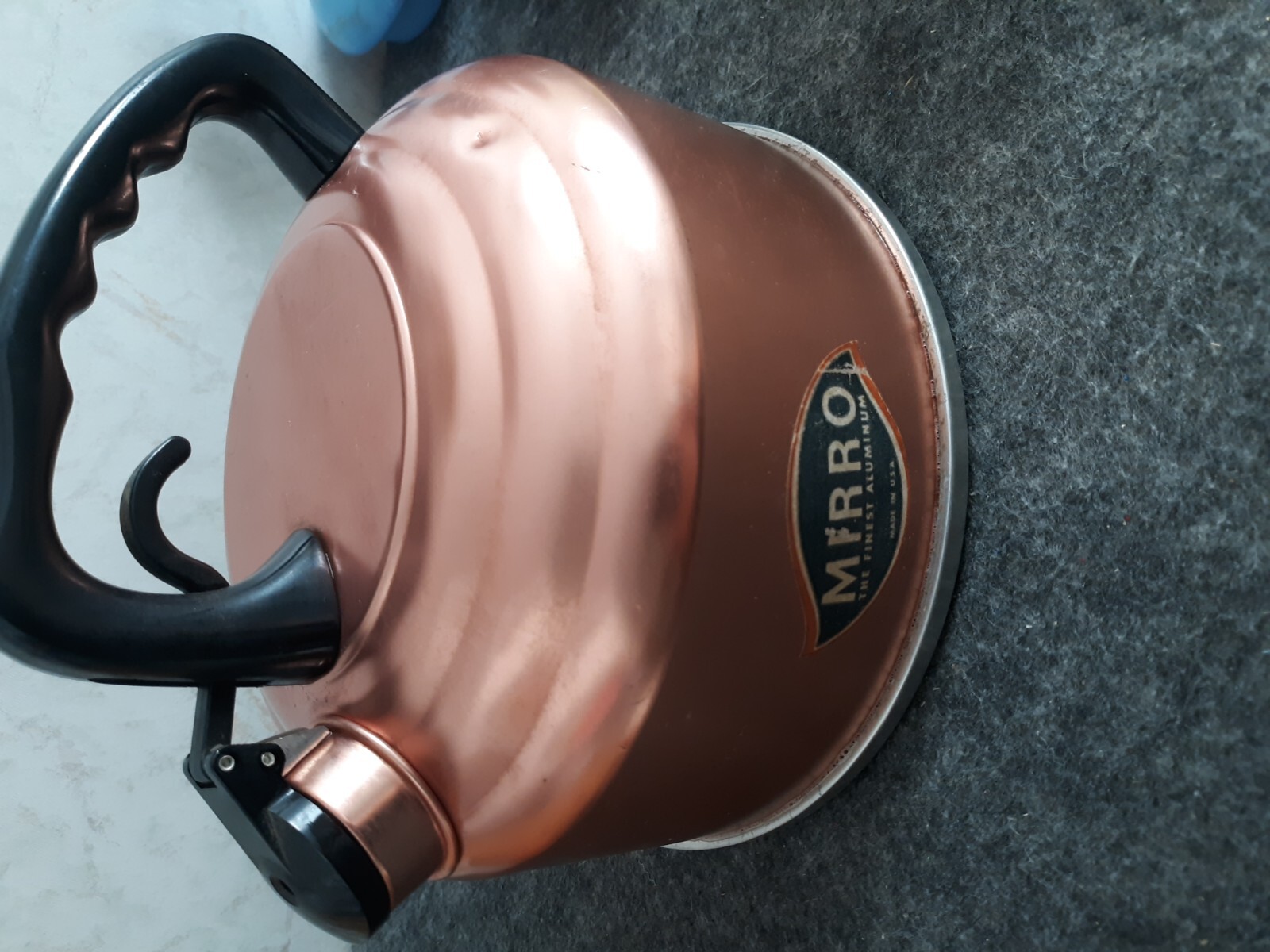 Vintage Mirro Anodized Aluminum Copper Toned Whistler Tea Kettle eBay