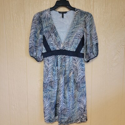 open lace back dress Printed Pleated Cutout Dress  BCBGMAXAZRIA