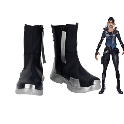 Valorant Fade Shoes Cosplay Women Black Boots