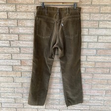 70s Levi  s Corduroy Pants Size 34x33 Actual 33x30 Brown White Tab Trousers hippy